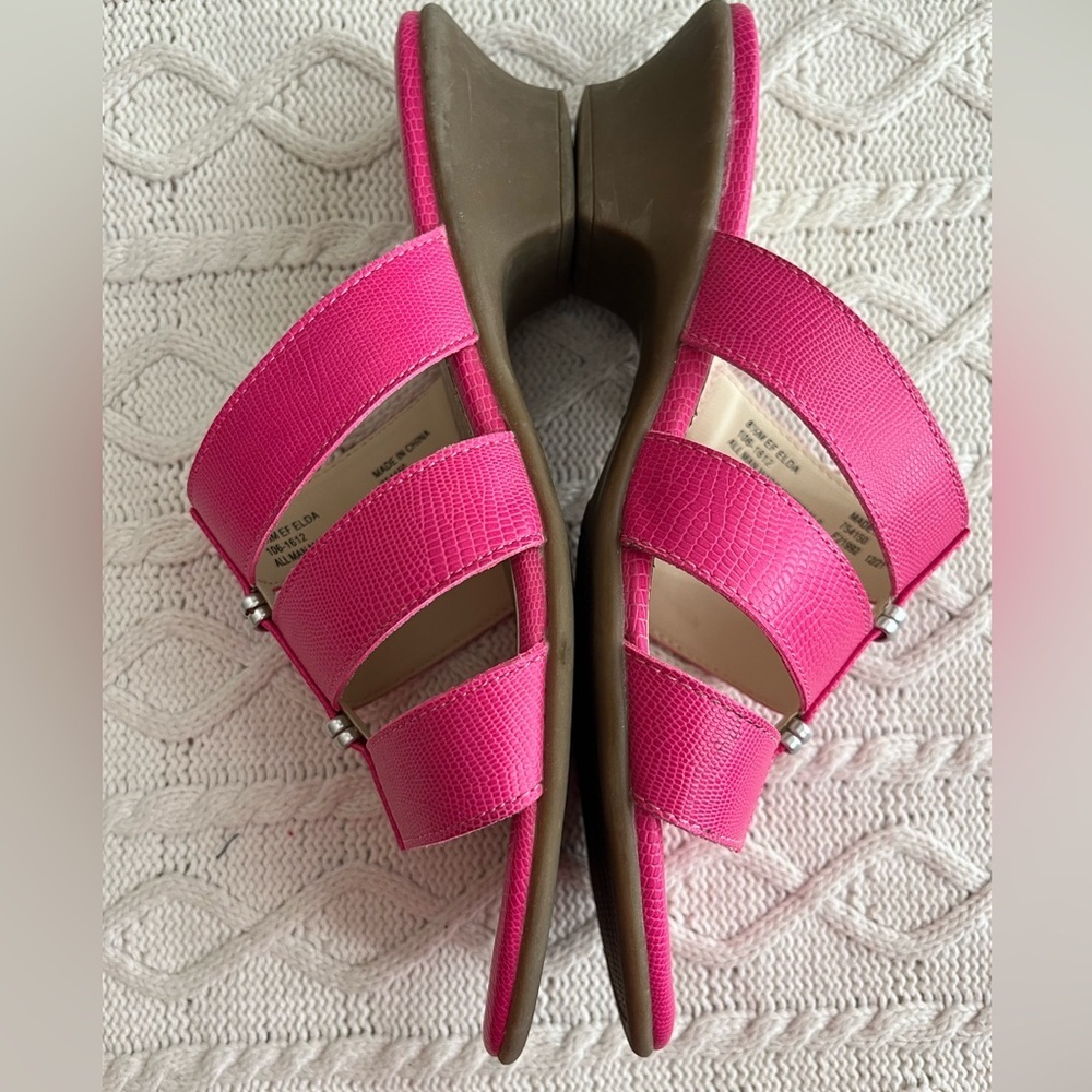 East 5th Pink Women's Strappy Sandals Small Heel Size 8.5 - Picture 8 of 13